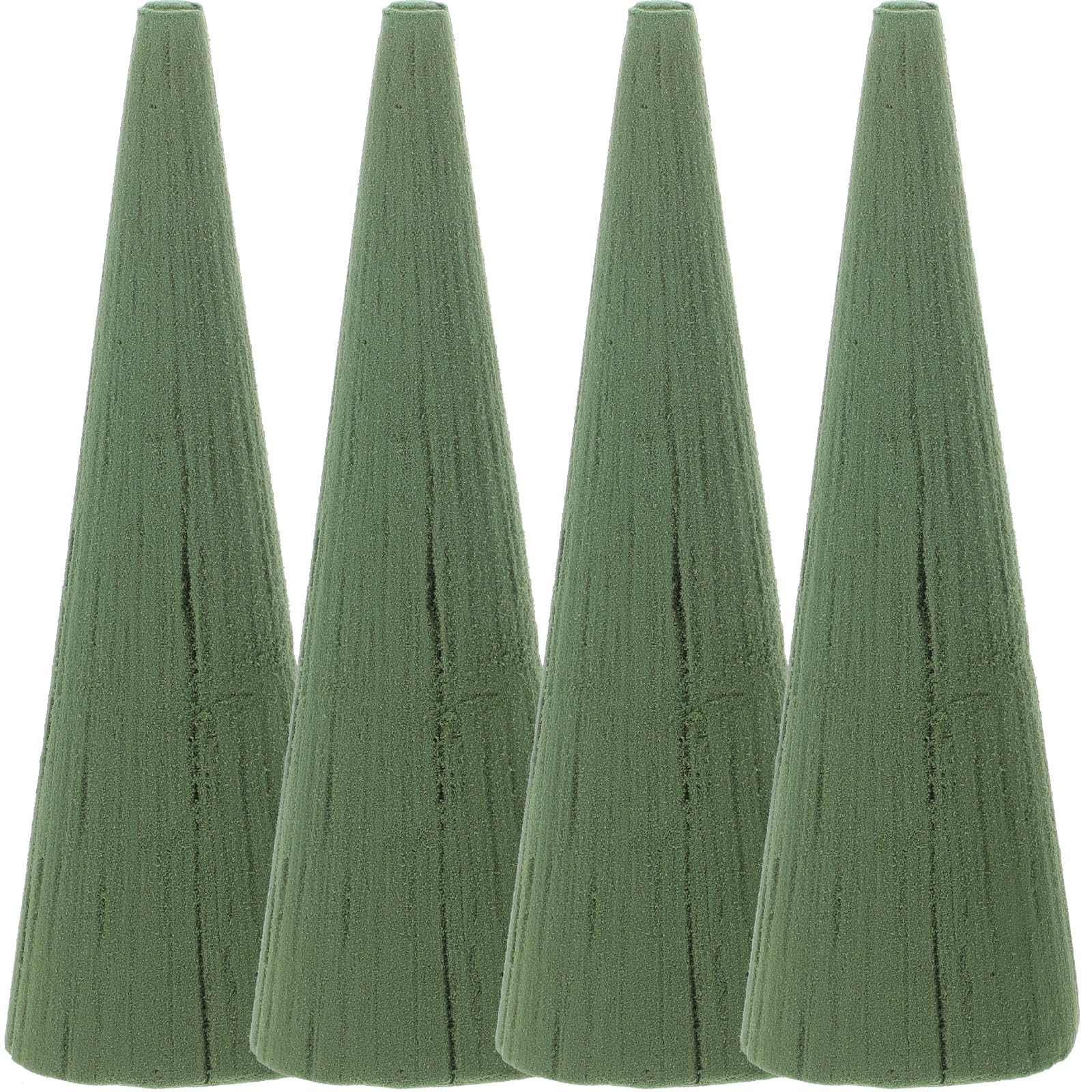 VILLCASE 4pcs Floral Foam Tree Cones 240mm Dry Wet Floral Foam Blocks Green Foam for Arrangements Cemetery Florist Plant Artificial Holder Vase Wedding Birthday Decorations