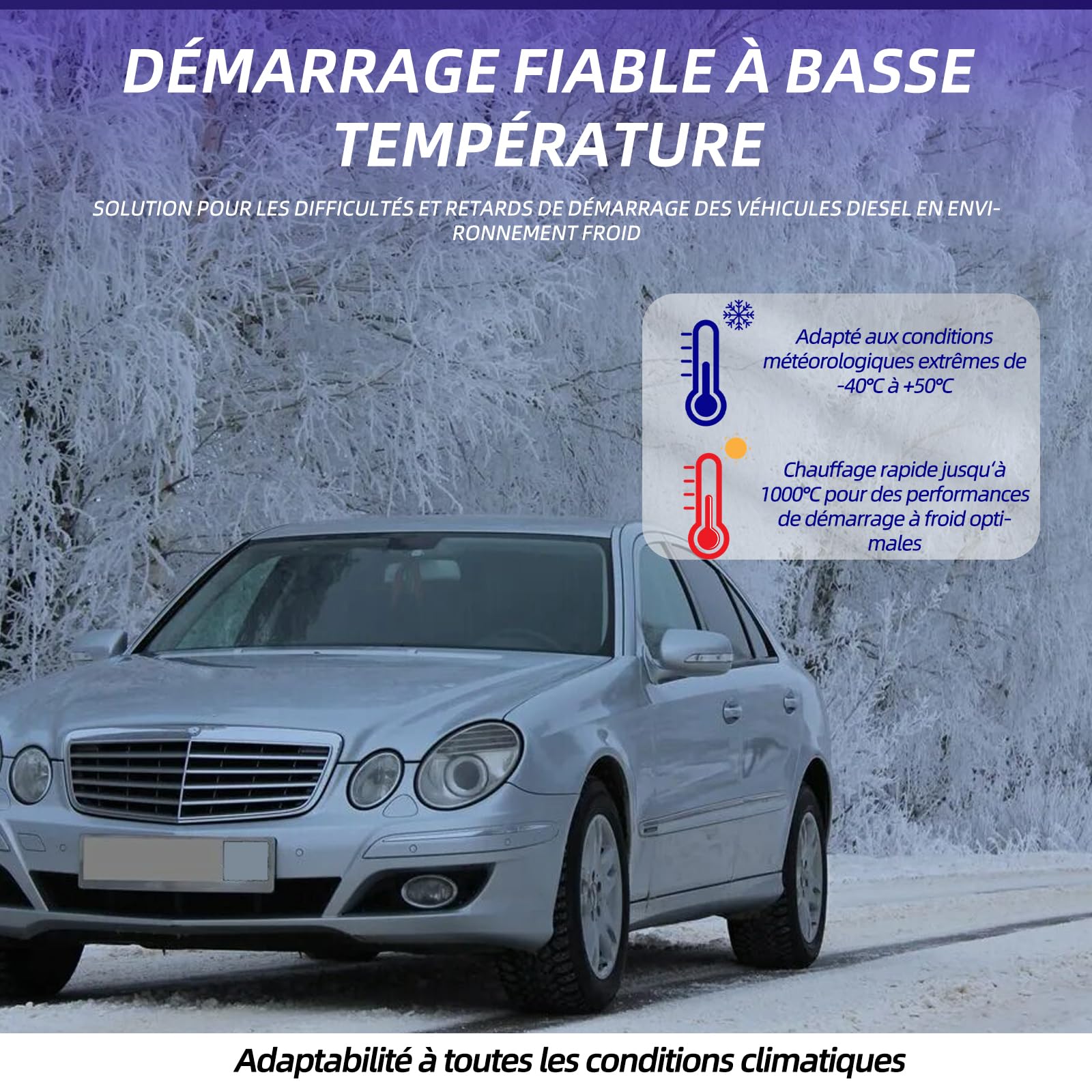 Lot de 6 bougies de préchauffage compatibles avec W203 W204 CLK CLS W211 W461 W164 W251 W221 W639 Bougies de préchauffage diesel de qualité supérieure (Benz 6)