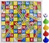 Snakes and Ladders Board Game - Folding Travel Board Game,Fun Portable Chess Toy for Kids Adults Travel Parties Enjoyable Gameplay Family Gatherings Outdoor Activities