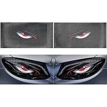 2 PCS Demon Eye Headlight Decals Perforated Vinyl, 11.81" x 19.68"