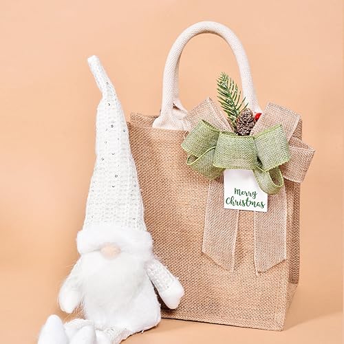 Miniatura 6 de YAMA Cinta de arpillera con alambre, natural, 1-12 pulgadas x 20 yardas, para manualidades, corona, fabricación de lazos, envoltura de regalos,