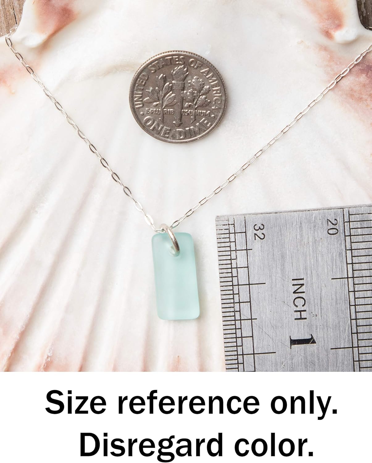Murmur Pendant, Sterling Silver Chain, Handmade Cultured Sea Glass Necklace