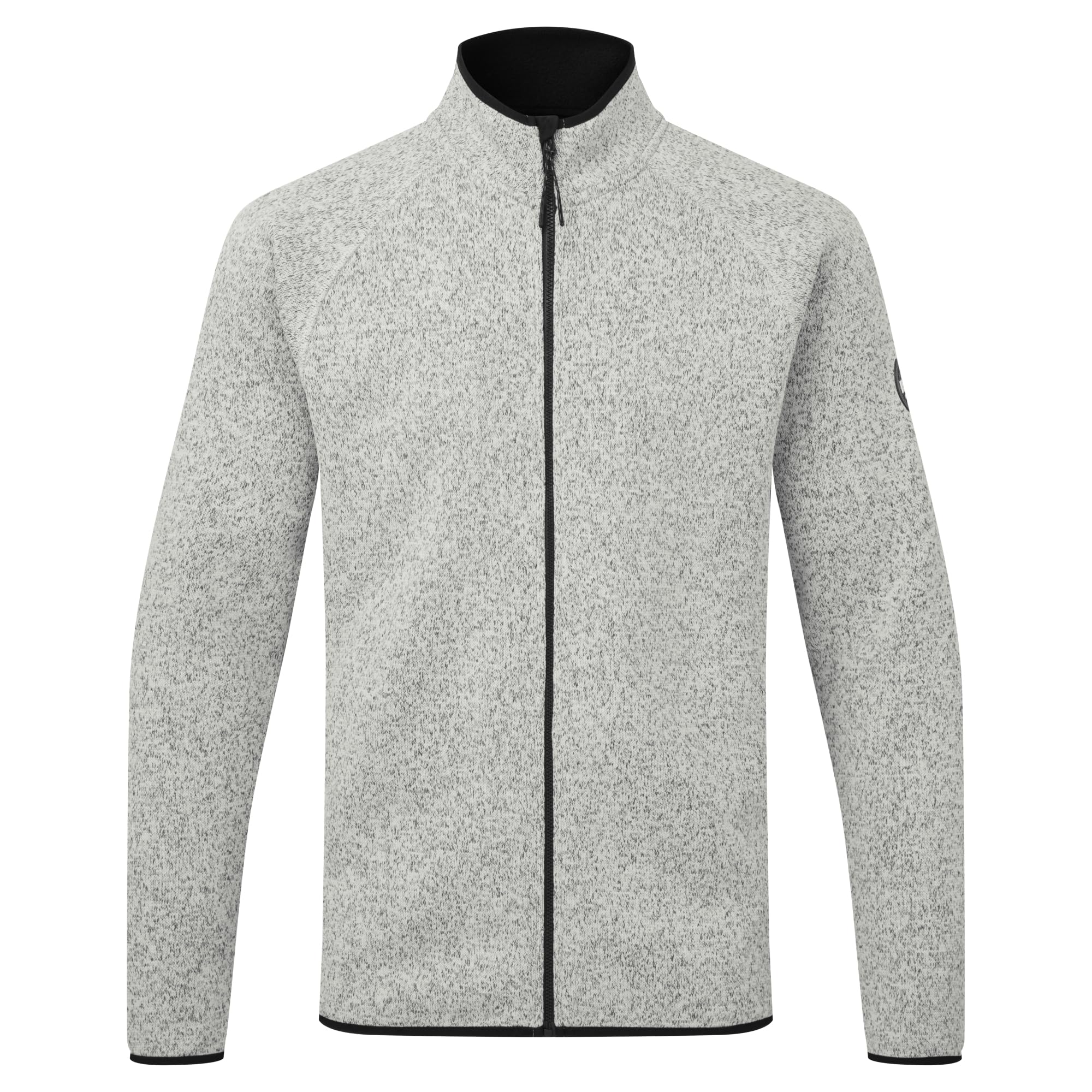 Gill Mens Knit Full Zip Fleece Jacket - Thermal, Lightweight & Breathable (Grey Marl, XXL)