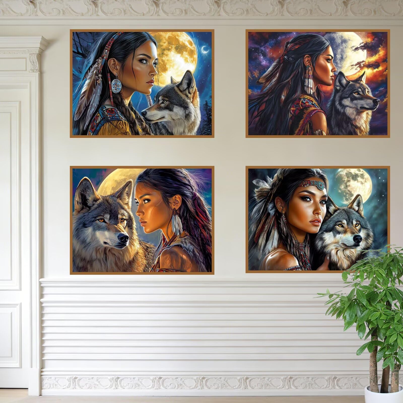Malarstwo diamentowe dla kobiet 60 x 45 cm kwadratowy obraz diamentowy 4 sztuki 2026 nowy DIY 5D zestaw do malowania diamentami z akcesoriami, prezenty świąteczne, dekoracje świąteczne i nowy rok i