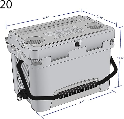 Miniatura 7 de Camo - Hielera de 20 cuartos de galón de capacidad, resistente, de alto rendimiento, moldeada, de grado comercial, con aislamiento