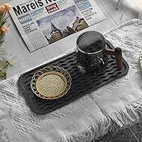 Vista 5 de Tapete de silicona para secado de platos para múltiples usos, fácil de limpiar, ecológico, tapete escurridor de platos resistente al calor