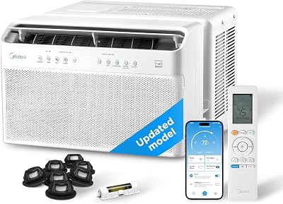Midea 10,000 BTU U-Shaped Smart Inverter Window AC, Cools 450 Sq Ft