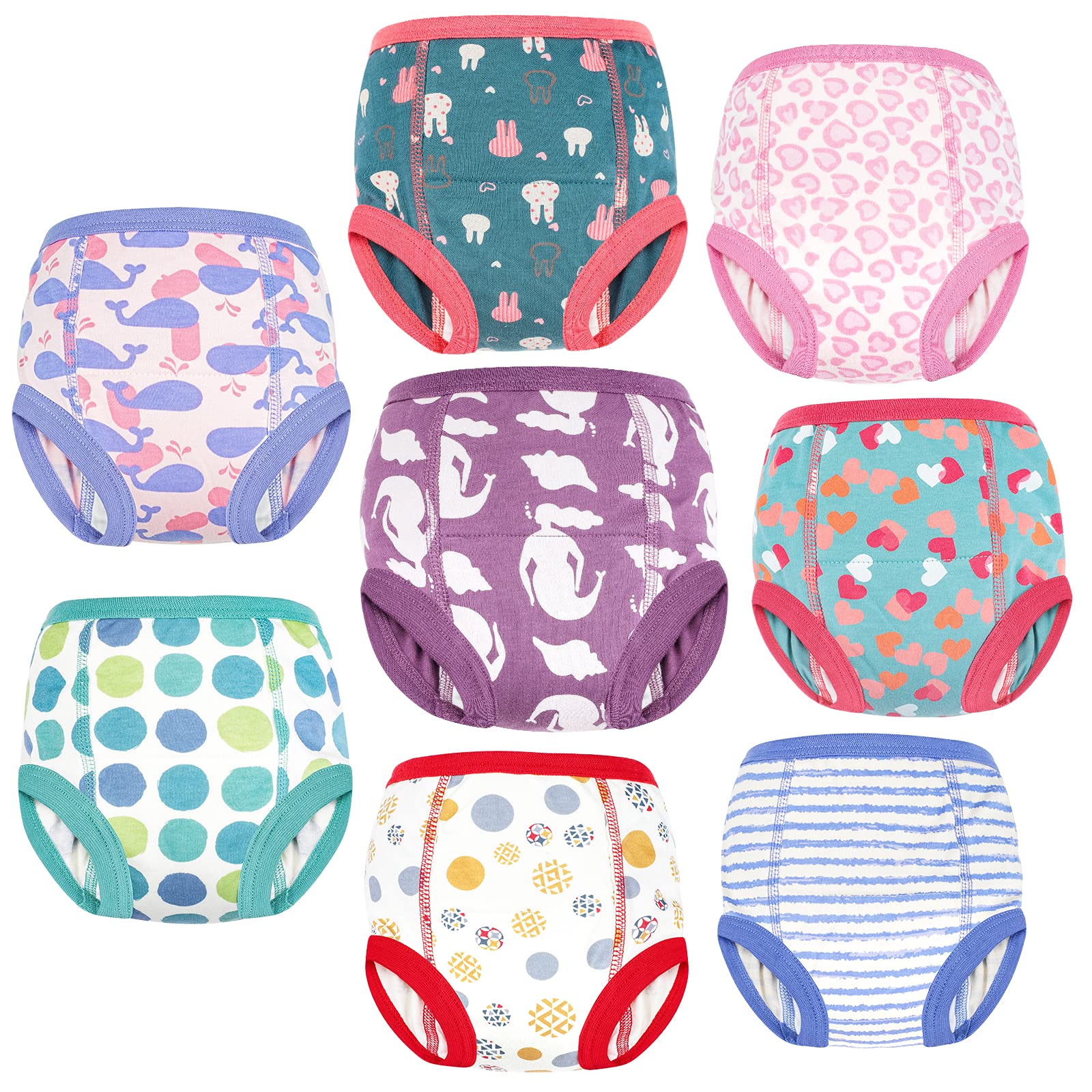 FLYISH DIRECT Potty Training Pants for Boys, Reusable Training Pants for Toddlers, 8 Packs of Absorbent Potty Underwear for Daytime Toilet Training, Green Dinosaur, 4 Years — view 23