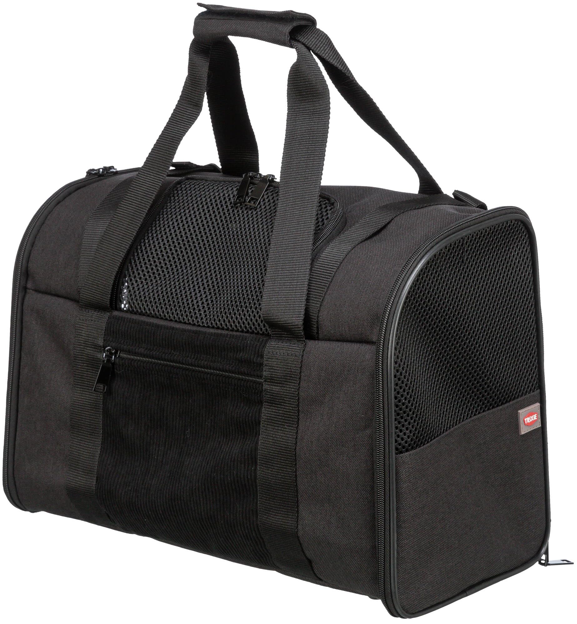 Trixie 2882 Connor - Mochila Transportin Perro Pequeño, Cesta Para Perros Accesorios, Negro, 42 × 29 × 21 cm, hasta: 8 kilos