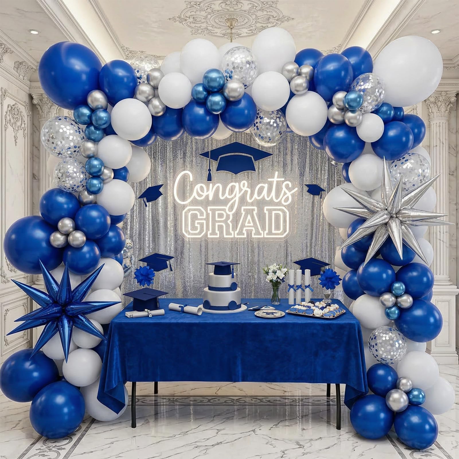 Royal Blue Graduation Decorations