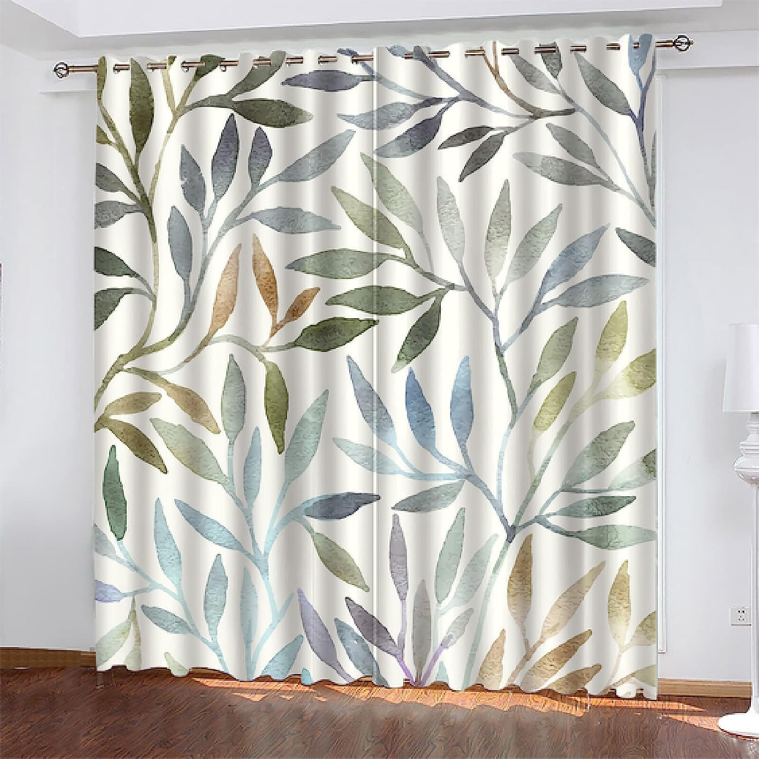 Rideaux occultants 280x180 motif plage isolation phonique pour salon et chambre