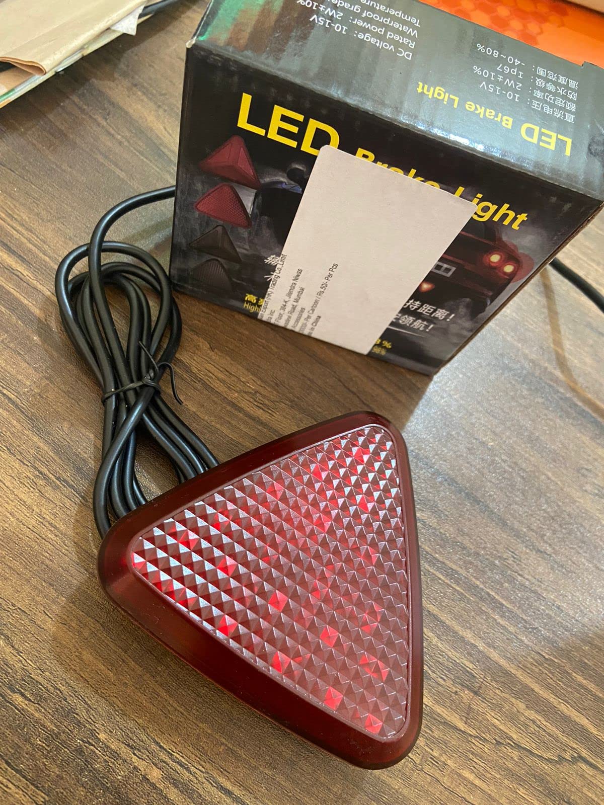 CarOxygen Triangel 20LEDs Universal Warning Light LED Flash Strobe Lamps Reversing Lamp Car-styling Red Tail Light Car Brake Light