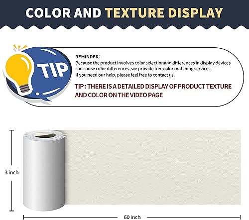 Miniatura 2 de ONine - Parche para reparación de cuero, cinta de reparación de cuero, parche de cuero de 3 x 60 pulgadas para muebles, kit de reparación de vinilo,
