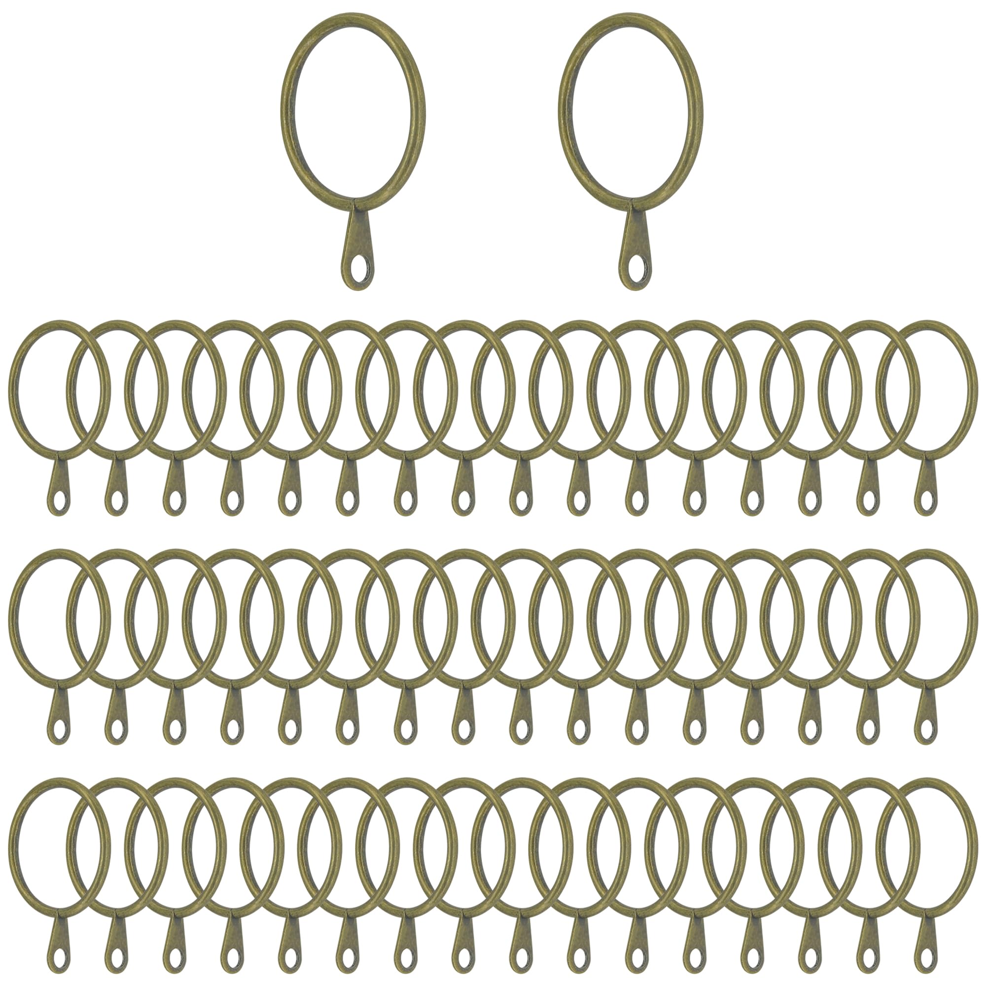 Ddhomin Bronze 50 Pcs Inner Diameter 30Mm Curtain Rings,Metal Drapery Ring For Curtain Rod (Bronze)