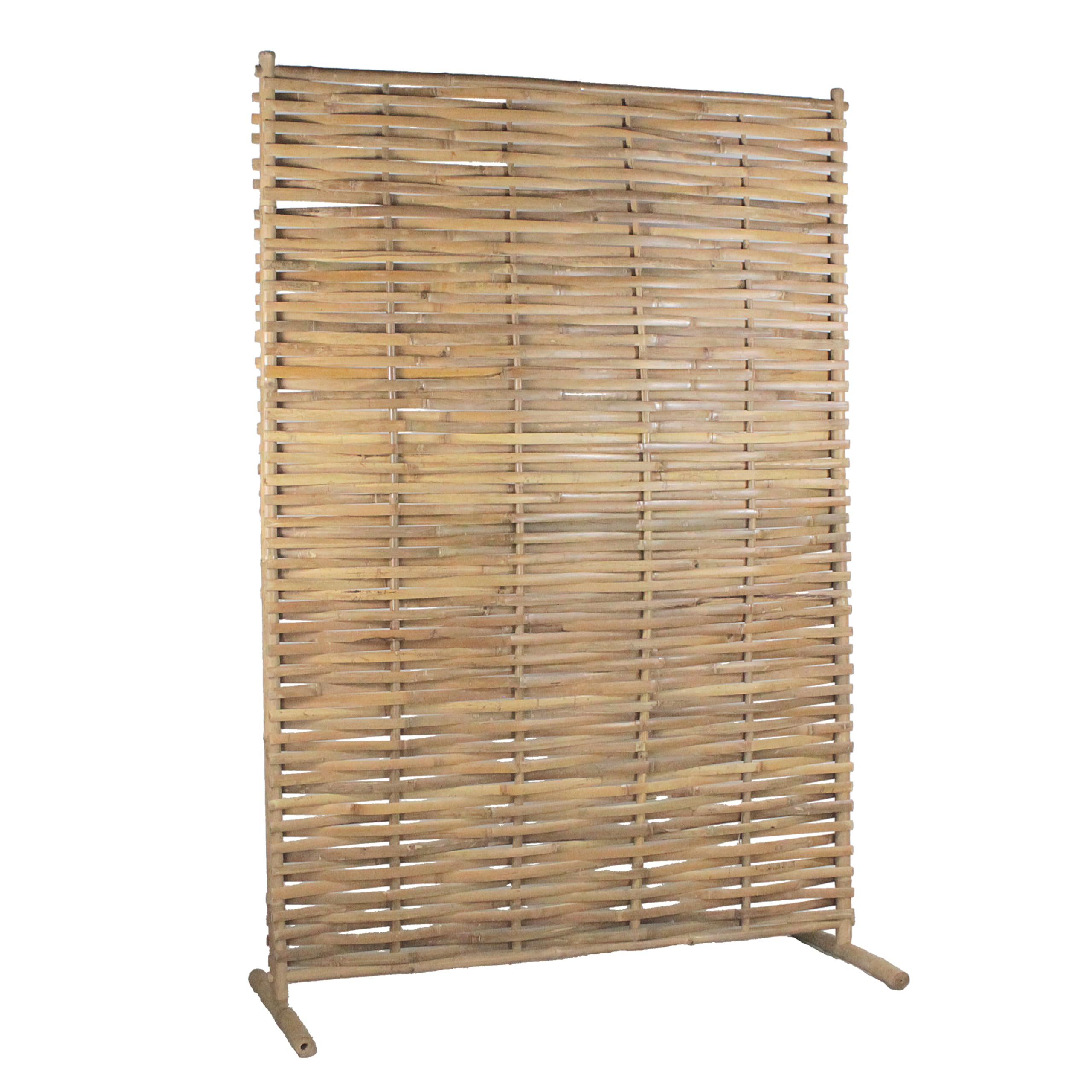 Brigros - Paravento da Esterno in Bambù Naturale 150x220 cm, Separè da Giardino Frangivista in Legno per Interni ed Esterni, Pannello Divisorio