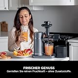 Ninja Extracteur de jus à pression à froid, carafe 700 ml et récupérateur de pulpe 1,1 l, pour des jus, boissons et shots sains, compact, lavable au lave-vaisselle, pièces amovibles, Gris JC151EU - 9
