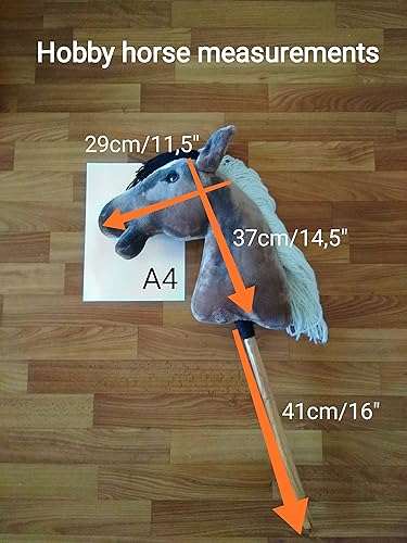 Miniatura 6 de Brown Hobby horse on a stick with bridle Handmade stick horse for children