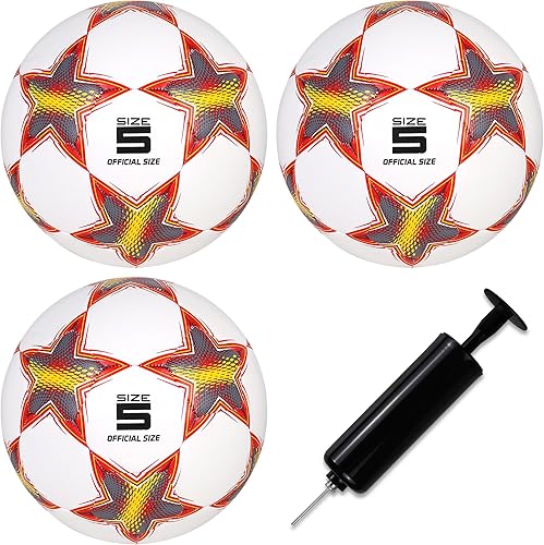 Pelota de entrenamiento de fútbol, pelotas de fútbol de práctica, tamaños clásicos 5 para jóvenes, adultos, perfectas para partidos o juegos al aire