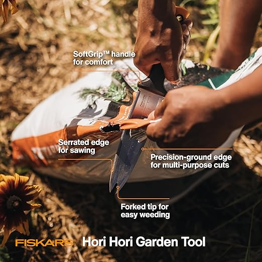 Cuchillo de Jardín Hori Hori Fiskars con Funda miniatura 2