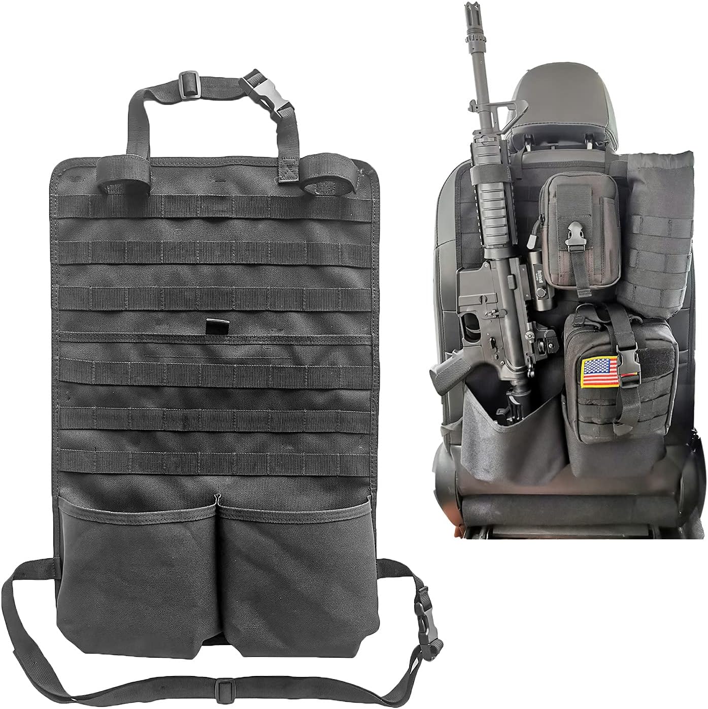 Yawayda Seat Back Organizer with Gun Rack Feature Tactical