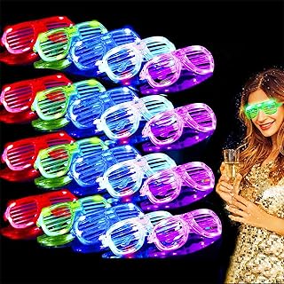 20 Pack LED Glasses Party Favors Light Up Glasses, Glow In The Dark Party Supplies Accessories for Adult, Glasses Neon Sunglasses Birthday Wedding Pool Helloween Back to School Party Favors