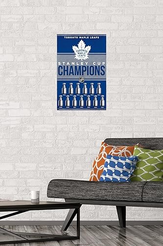 Miniatura 7 de Trends International NHL Toronto Maple Leafs - Póster de pared de Champions 23, 34 pulgadas de largo x 22.4 W, paquete de póster y clip