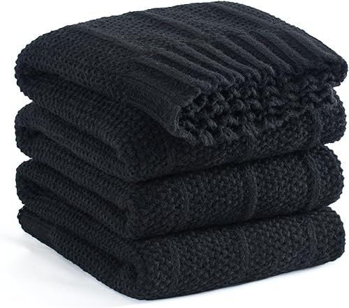 Carriediosa Manta de punto gofre con flecos, cachemira sintética súper suave, manta decorativa de punto con borlas, ligera para exteriores, para