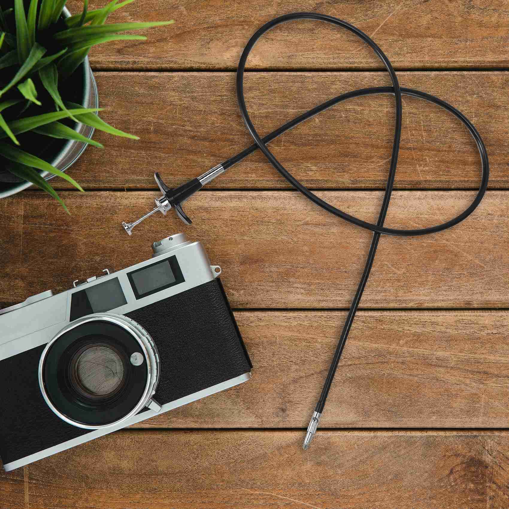 Glakyur Kamera Auslöser 40cm - Mechanische Verriegelung Für Fotografie