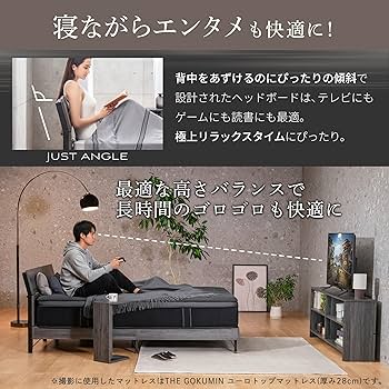 Amazon｜GOKUMIN ベッド シングル 3点セット (ベッドフレーム 収納