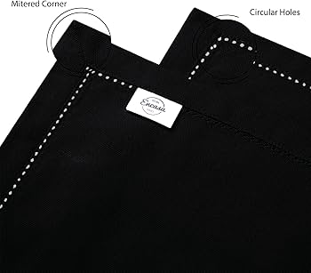 100% コットン ヘムステッチ ダイニング テーブル43x43 cm img_product_ik-set-
