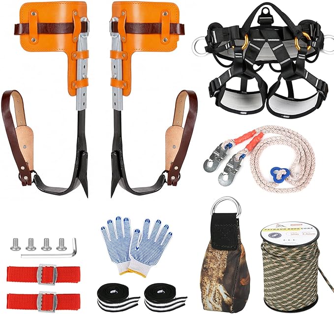 WMLBK Tree Climbing Gear Set, Upgraded Tree Climbing Spike