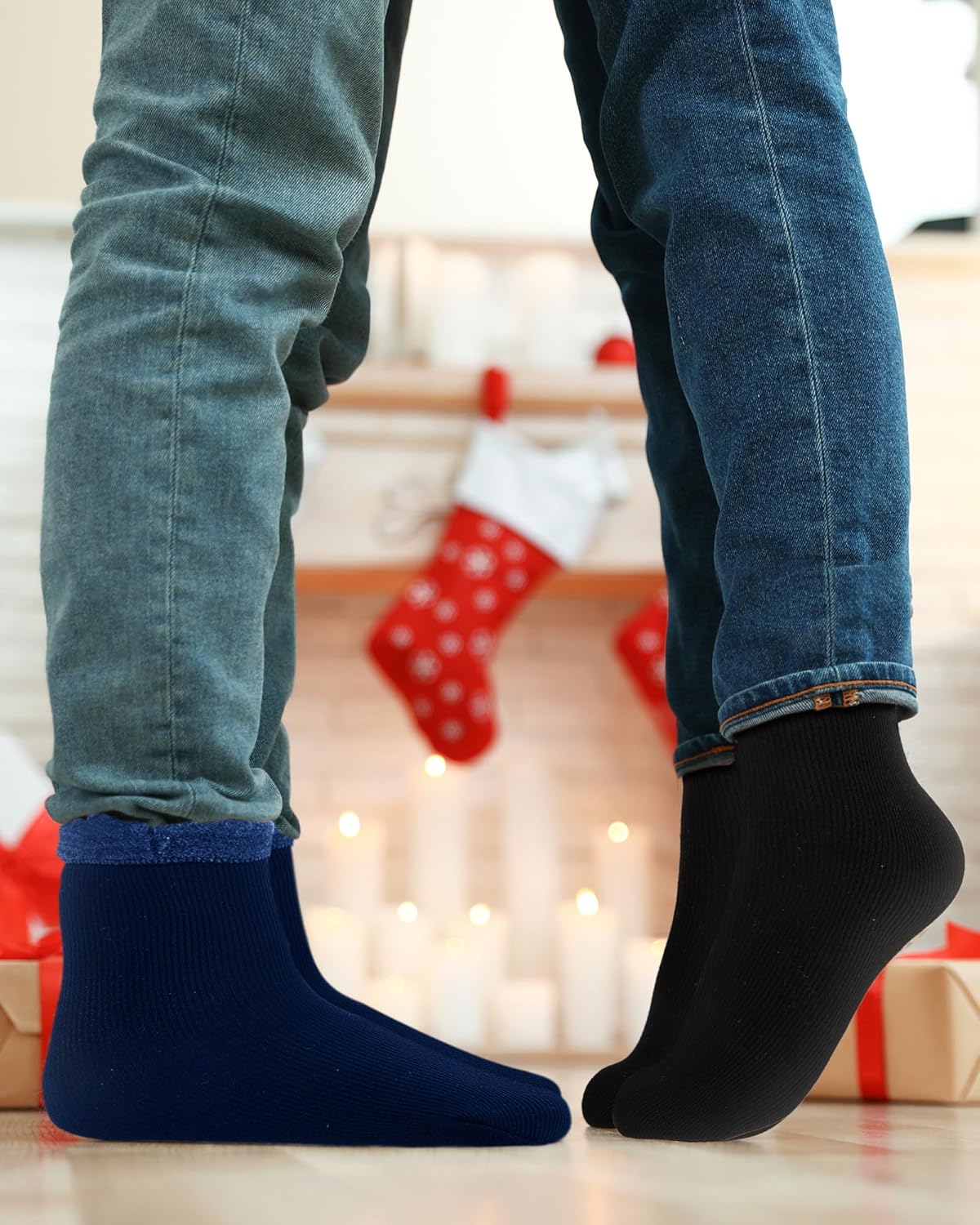 Henoyso 24 Pairs Thermal Socks Bulk Warm Thick Winter Unisex Medium Socks for Men Women Homeless Care Package - Image 6