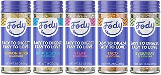 Fody Foods Seasoning Variety Pack | Flavorful Seasoning Blend | Low FODMAP Certified | Gut Friendly No Onion No Garlic | IBS Friendly Kitchen Staple | Gluten Free Lactose Free Non GMO | 1.1 Ounce