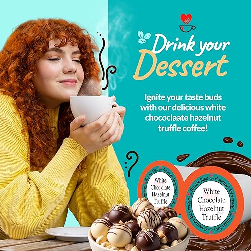 Miniatura 2 de Smart Sips - Café de trufa de avellana y chocolate blanco, tostado medio, café con sabor gourmet para cafeteras Keurig K-Cup, 24 unidades