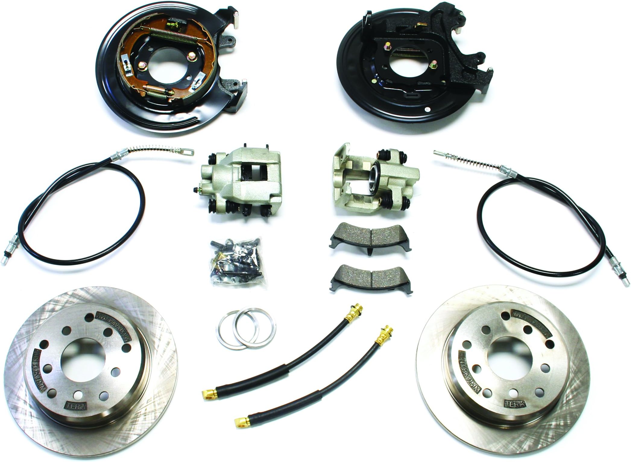 TeraFlex 4354425 TJ Rear Disc Brake Conversion Kit (with E-Brake Cables)