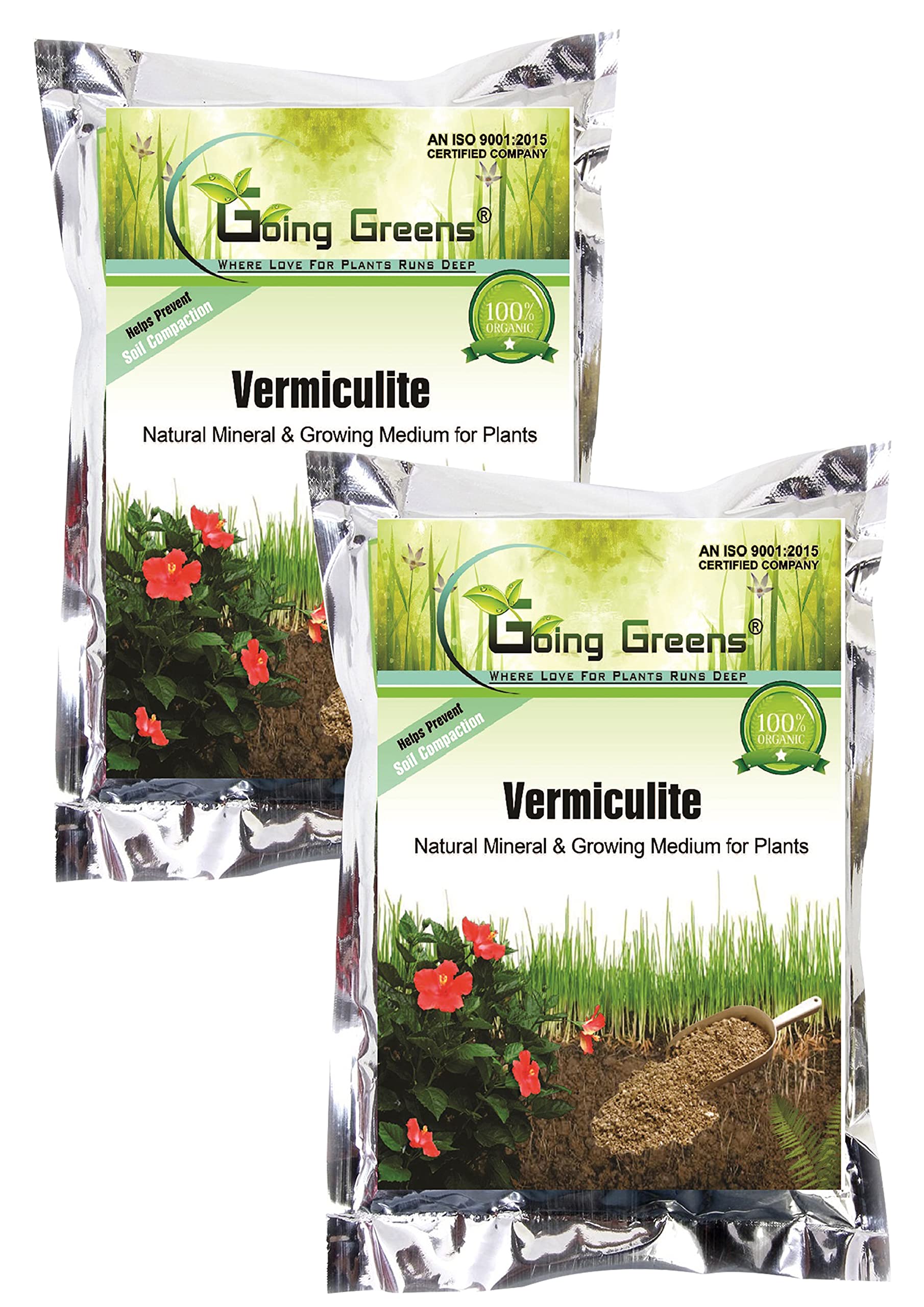 Going Greens Organic Vermiculite to Reduce Soil Compactions (Pack of 2 (900 Grm x 2))
