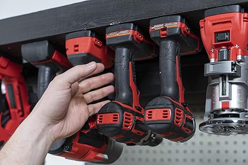 Miniatura 8 de Tool Wrangler Organización para herramientas y baterías Milwaukee M18 - Combo negro de 8 piezas  4 portaherramientas Milwaukee + 4 soportes de