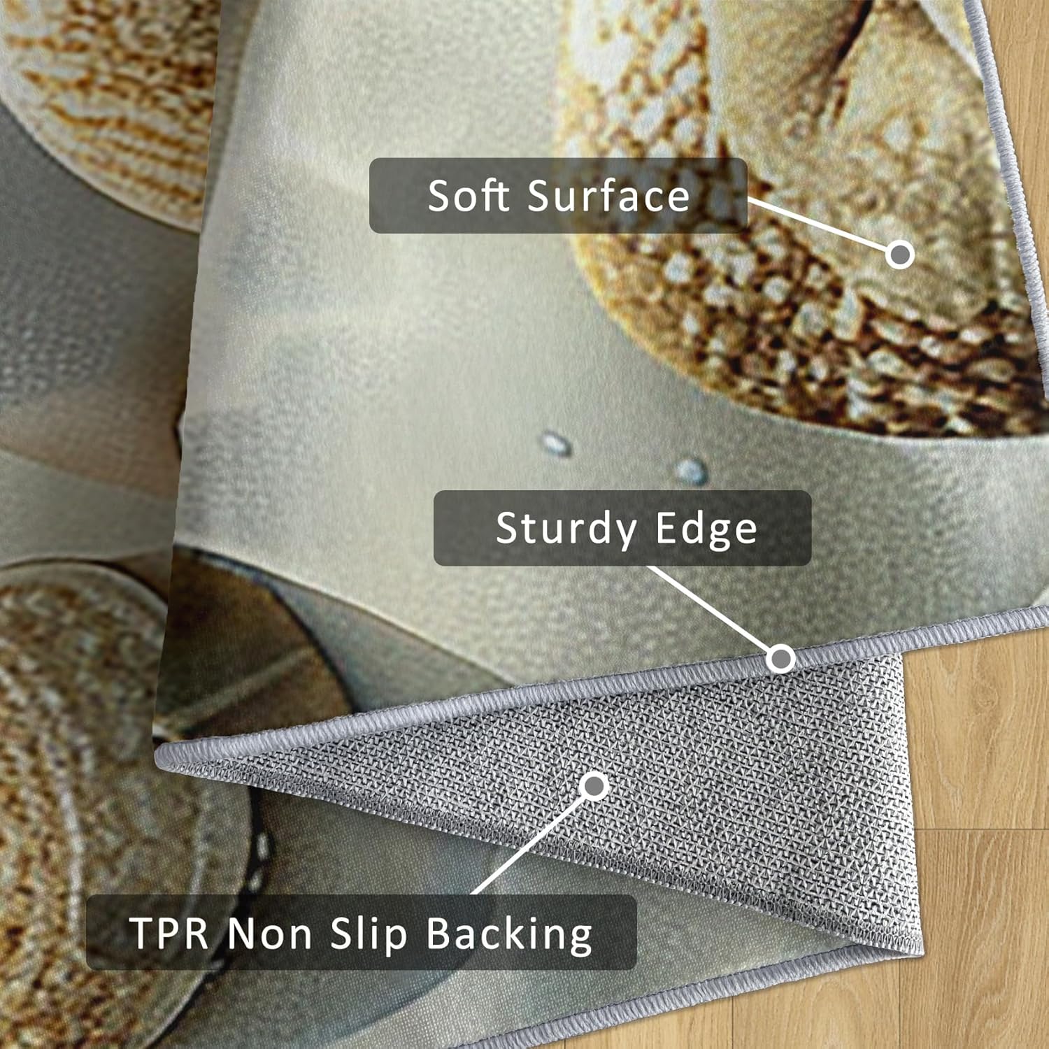 Coastal Runner Rug 2x4 Small - Hallway Runner Rug Beach Theme Seashell Conch Pattern, Non Slip, Washable, Coastal Home Decor Carpet for Kitchen, Entryway, Bedroom, Laundry Room I378