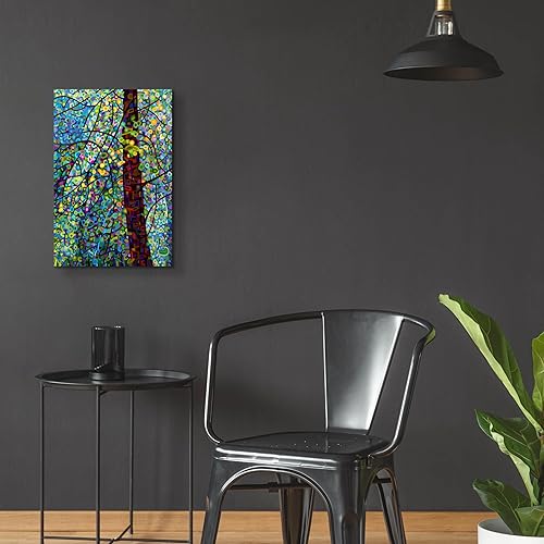 Miniatura 6 de Epic Art 'Pine Sprites' de Mandy Budan, arte de pared de vidrio acrílico, 16 x 24 pulgadas