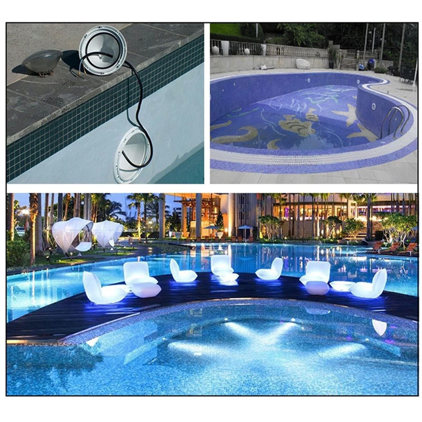 Con Telecomando Faretti Piscina - Faretto Subacquei, Lampada Da Incasso Per Paesaggio Subacqueo A LED Da 12 V, Lampadina Per Piscina RGBW PAR 56 Impermeabile IP68, Per Piscina, Acquario ( Size : 12W )