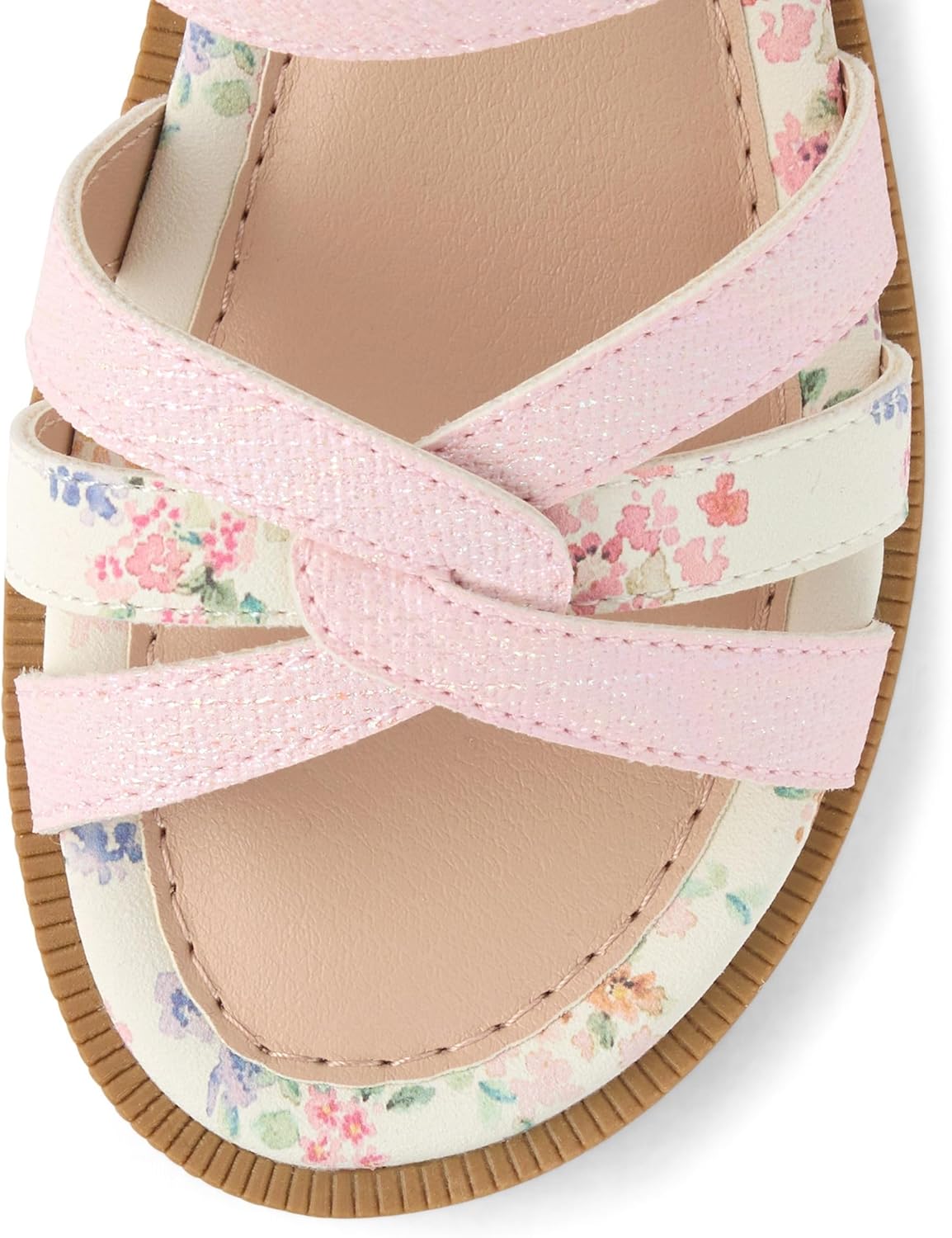 Gymboree Girls' Toddler Flat Sandal With Adjustable Ankle Strap