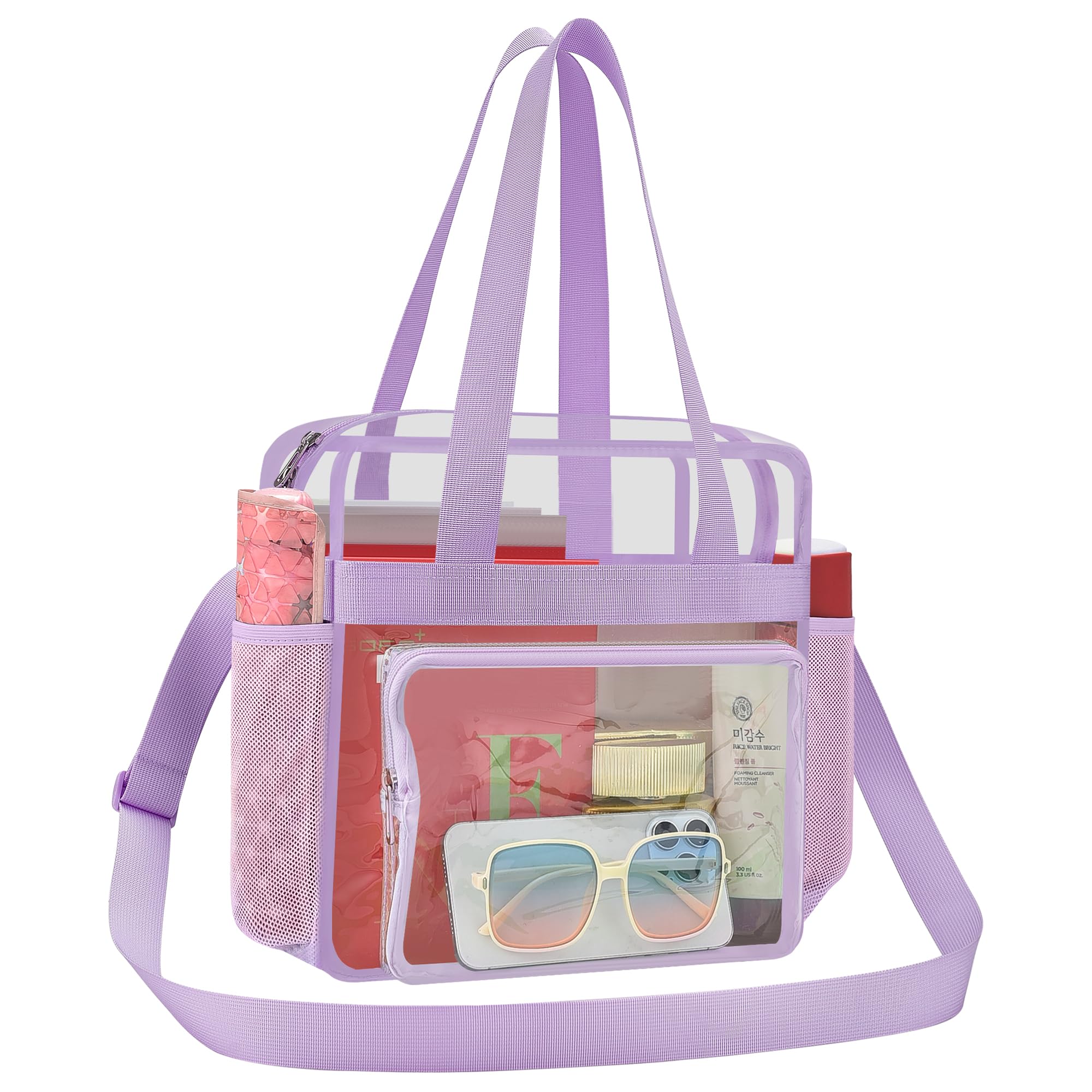 Busiuw Clear Bag for Stadium Events Stadium Approved Clear Tote Bag 12x12x6