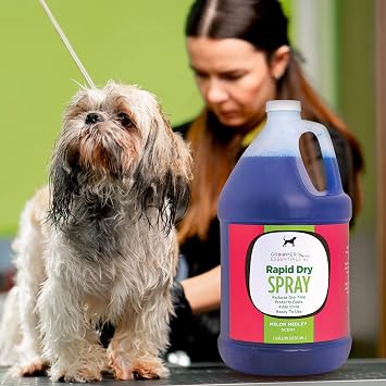 GROOMER ESSENTIALS Rapid Dry Spray - Fast Drying and Conditioning - Gallon