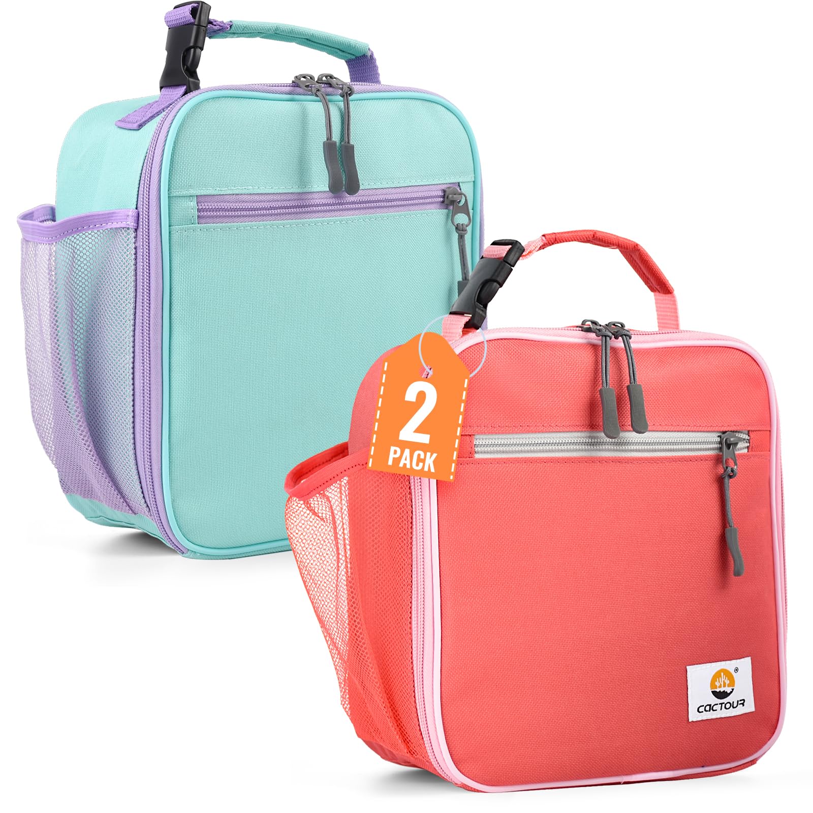 Sac isotherme souple CaCTOUR qui garde vos repas au frais pour l'école et le travail