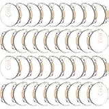 Lukmaa 36 Set 6 Inch Tambourines Bulk for Adults Christmas Bulk Wooden Hand Held Drum with Metal Jingles, Tags, Tambourine Gift Musical Instrument for Church Wedding Party Favor(White Style)