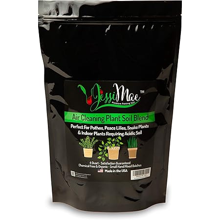 Pothos Air Cleaning Plant Soil - Organic pH Balanced Potting Soil for Peace Lily, Snake Plant, Parlor Palm, and Indoor House-Plants Requiring Well-Draining Slightly Acidic Potting Mix (4 Quarts)