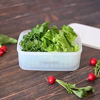 【ほぼ未使用】エンバランスクリアタッパーとレクタングルザル付きセット エンバランス レクタングルコンテナ 370ml（角型） - EM生活公式