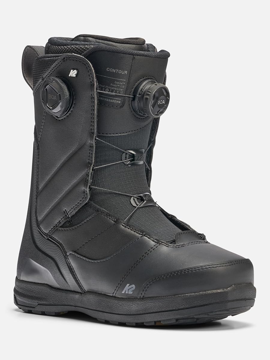 Botas de snowboard K2 Contour Double BOA para mujer | H5 BOA, forro Conda Heel Lock, Flex 6/10, suela de goma, forro moldeable por calor, puño articulado