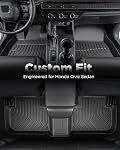 Car Floor Mats for Honda Civic 2022–2025,2026 Sedan (Not for Hatchback&Hybrid), Non-Slip All-Weather Floor Liners and Trunk Cargo Mat Set, Custom Fit for 2026 Civic Sport 11th Gen Accessories, Gift