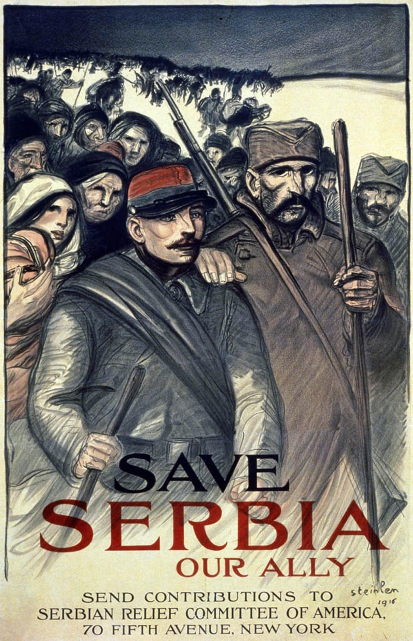 POSTERIIk Famous Animal Posters Vintage Picture Save Serbia Our Ally by Théophile Alexandre Steinlen Modern Wall Decor for Home Decor 60x90cm